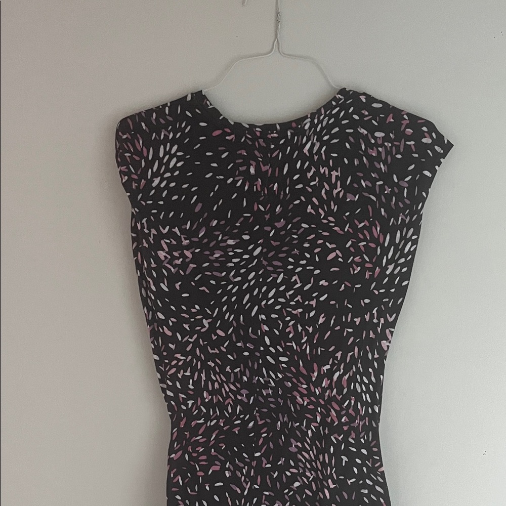 Nicole Miller Black and Pink Abstract Dress